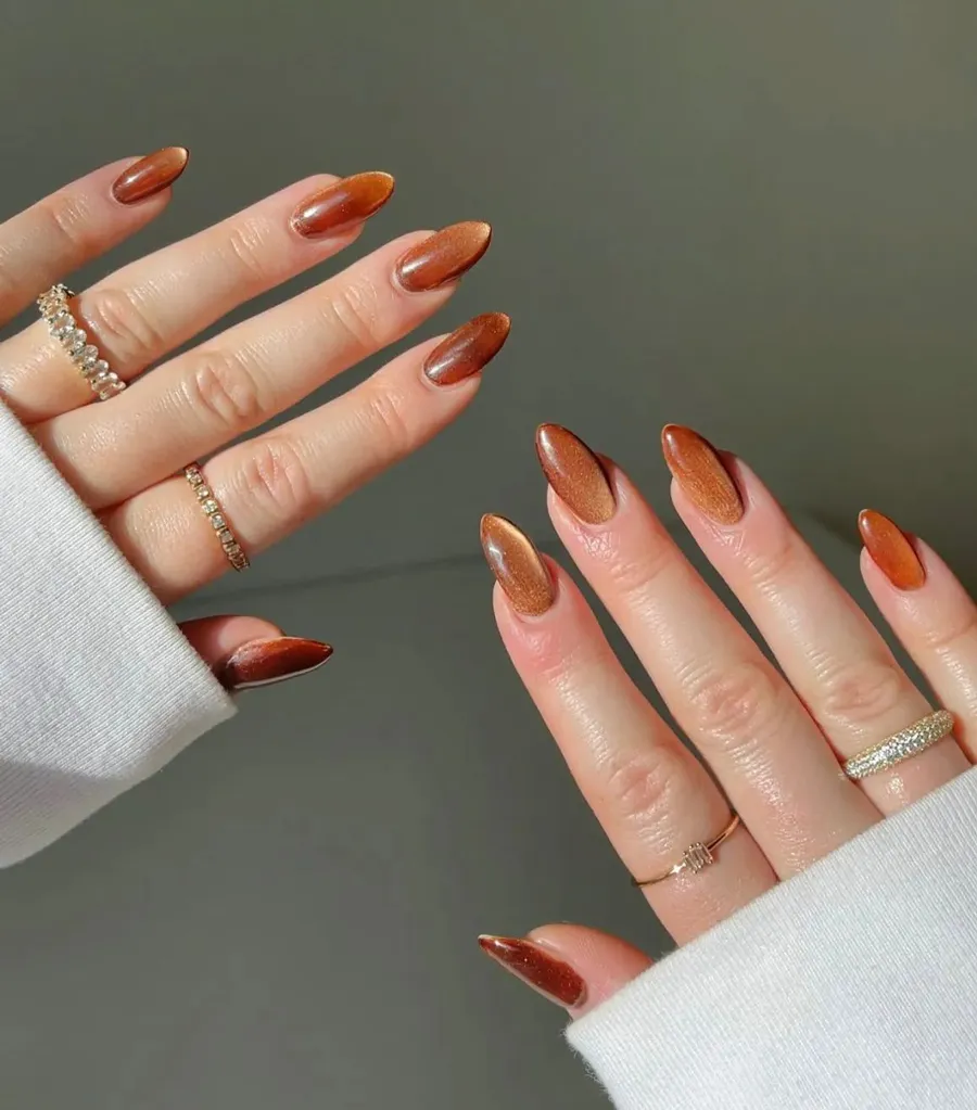 Màu nail cam đất