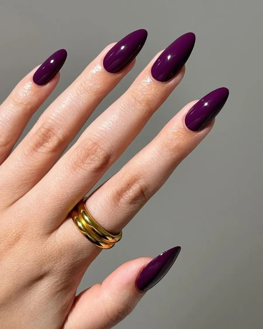 Nail Màu Tím Đậm