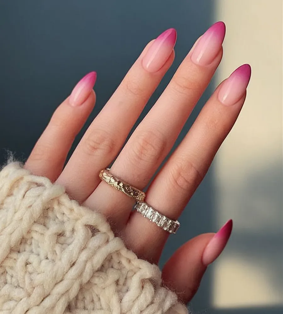 Nail ombre mùa xuân nghệ thuật