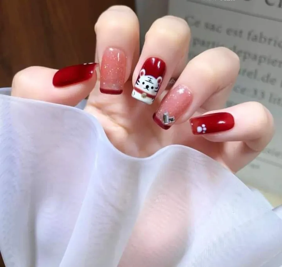 Nail mèo thần tài
