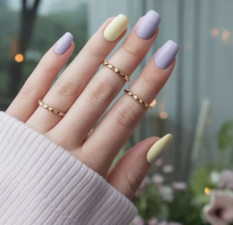 Nail màu pastel đặc trưng của mùa xuân