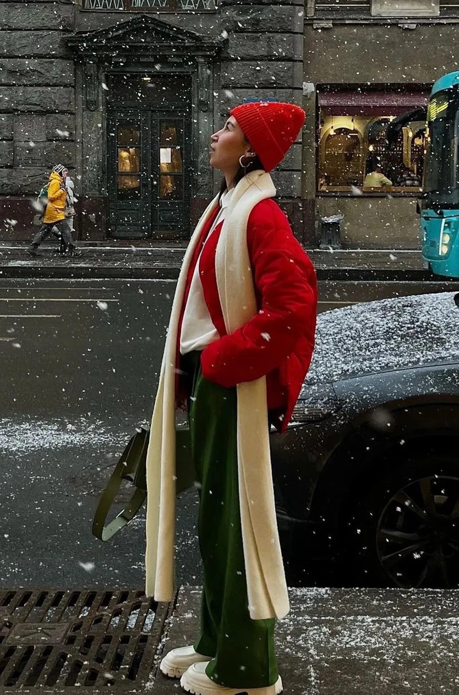 Áo khoác phao đỏ