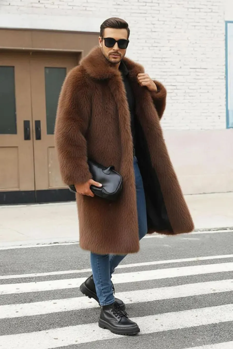 Áo khoác lông cùng áo hoodie và quần jogger