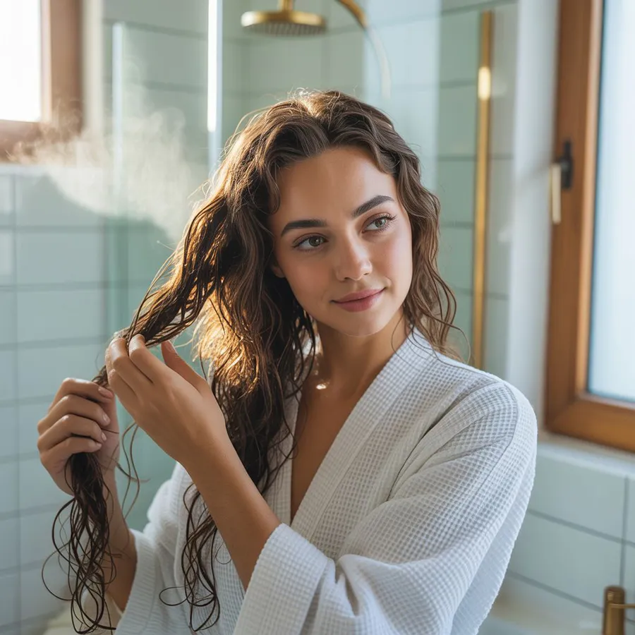 Dưỡng ẩm cho tóc trước khi sấy