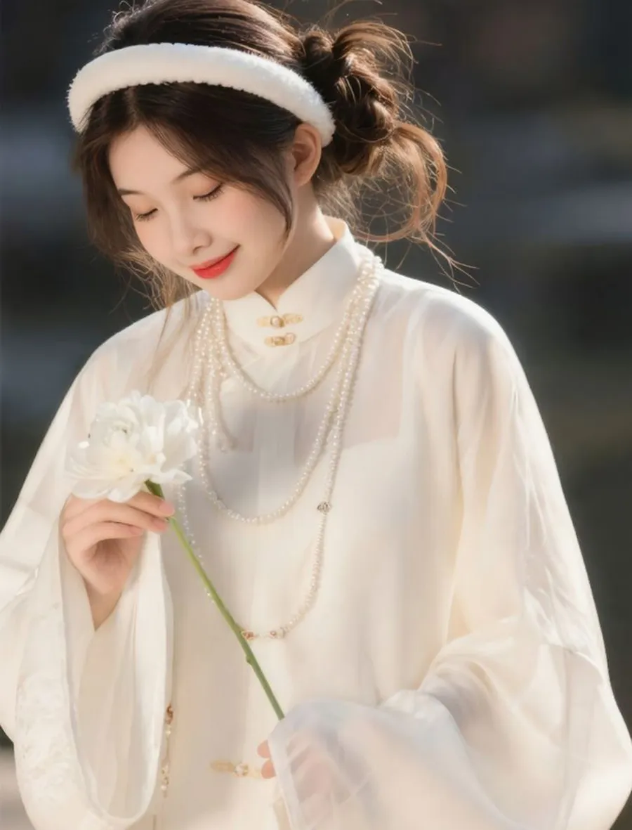 Tóc uốn đuôi kết hợp mấn