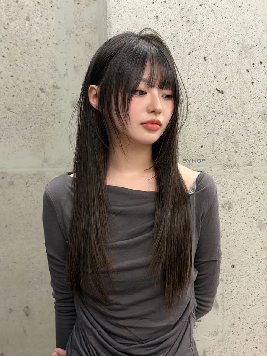 Tóc layer duỗi thẳng Hime Nhật Bản
