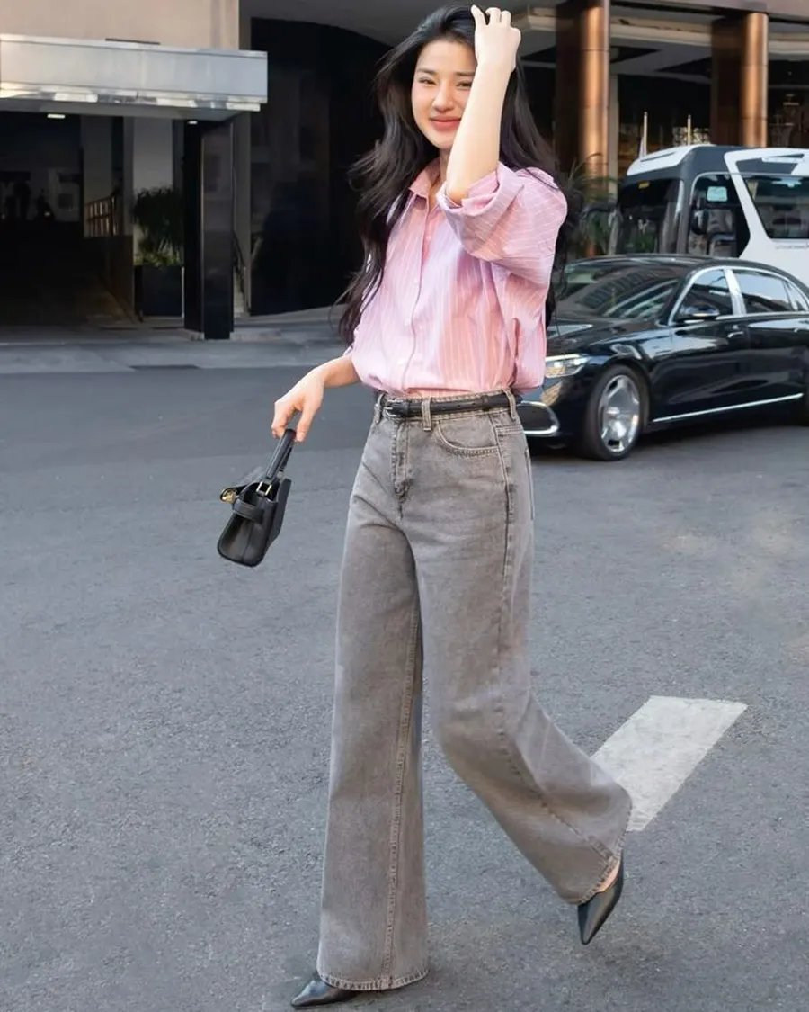 Phối xám lông chuột với màu hồng