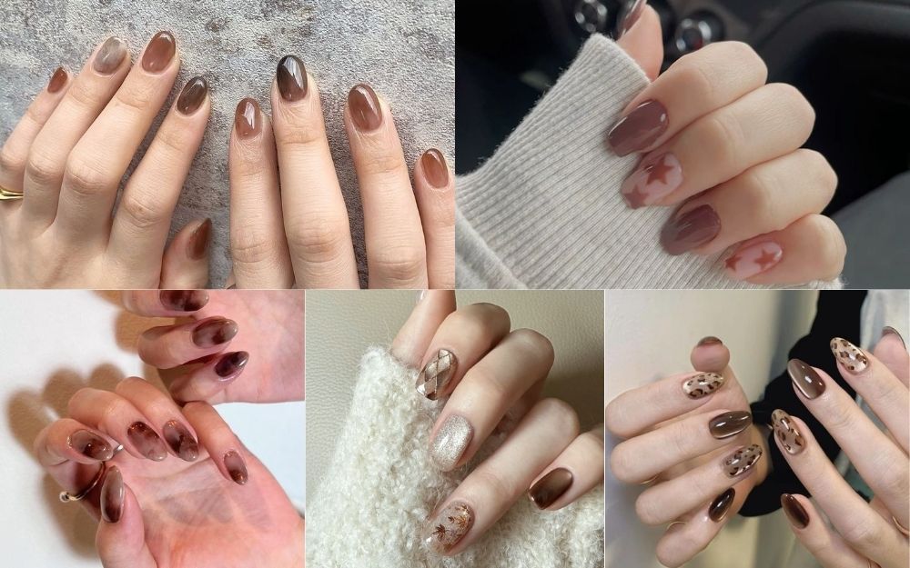 50+ Mẫu Nail Màu Nâu Sang Trọng, Cực Tây Năm 2026 - 9