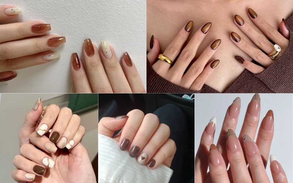 50+ Mẫu Nail Màu Nâu Sang Trọng, Cực Tây Năm 2026 - 10