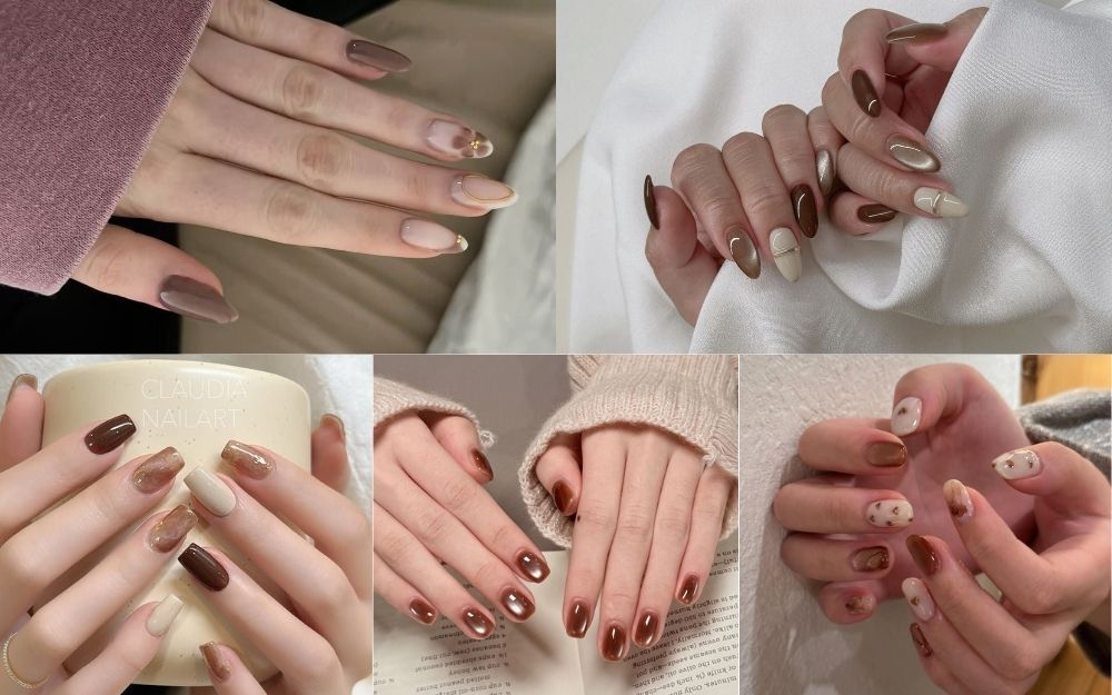 50+ Mẫu Nail Màu Nâu Sang Trọng, Cực Tây Năm 2026 - 2