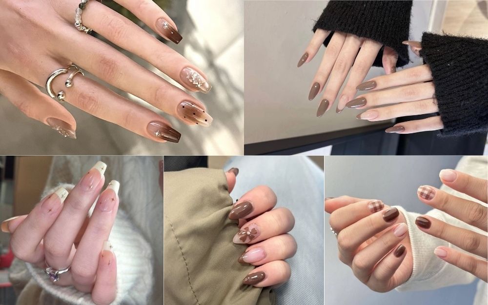 50+ Mẫu Nail Màu Nâu Sang Trọng, Cực Tây Năm 2026 - 4