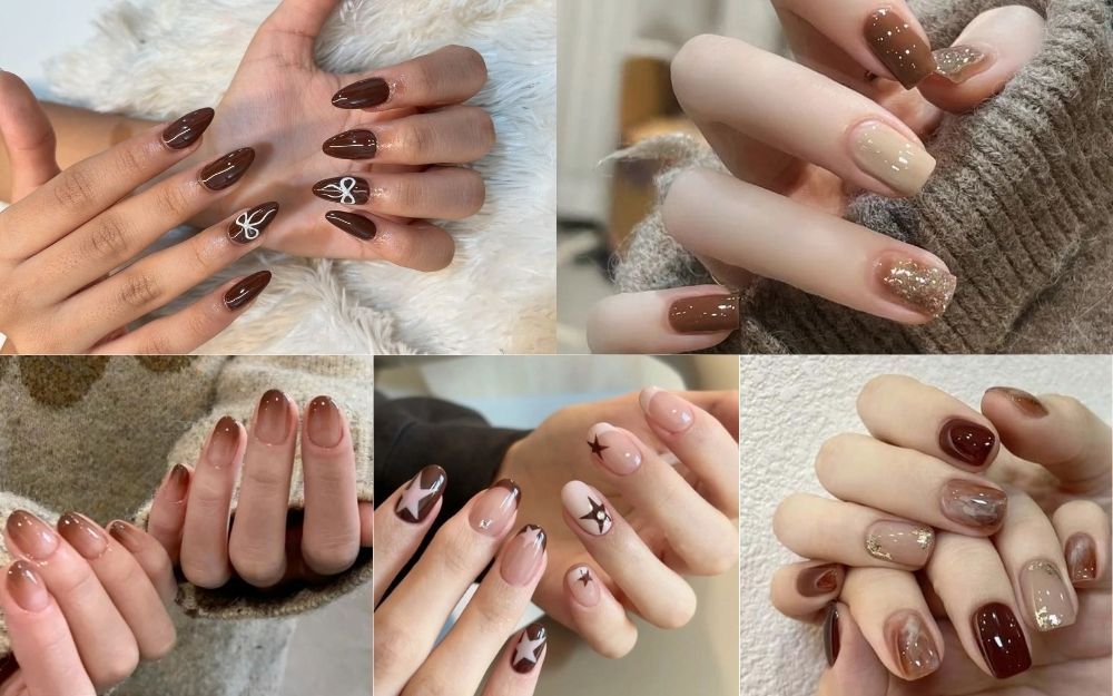 50+ Mẫu Nail Màu Nâu Sang Trọng, Cực Tây Năm 2026 - 6