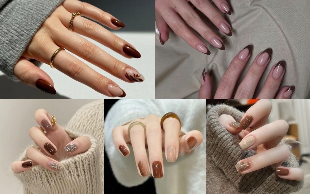 50+ Mẫu Nail Màu Nâu Sang Trọng, Cực Tây Năm 2026 - 8