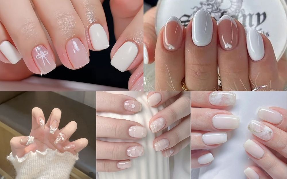 Gợi Ý 100+ Mẫu Nail Màu Trắng Tôn Da, Hot Trend Hiện Nay - 14