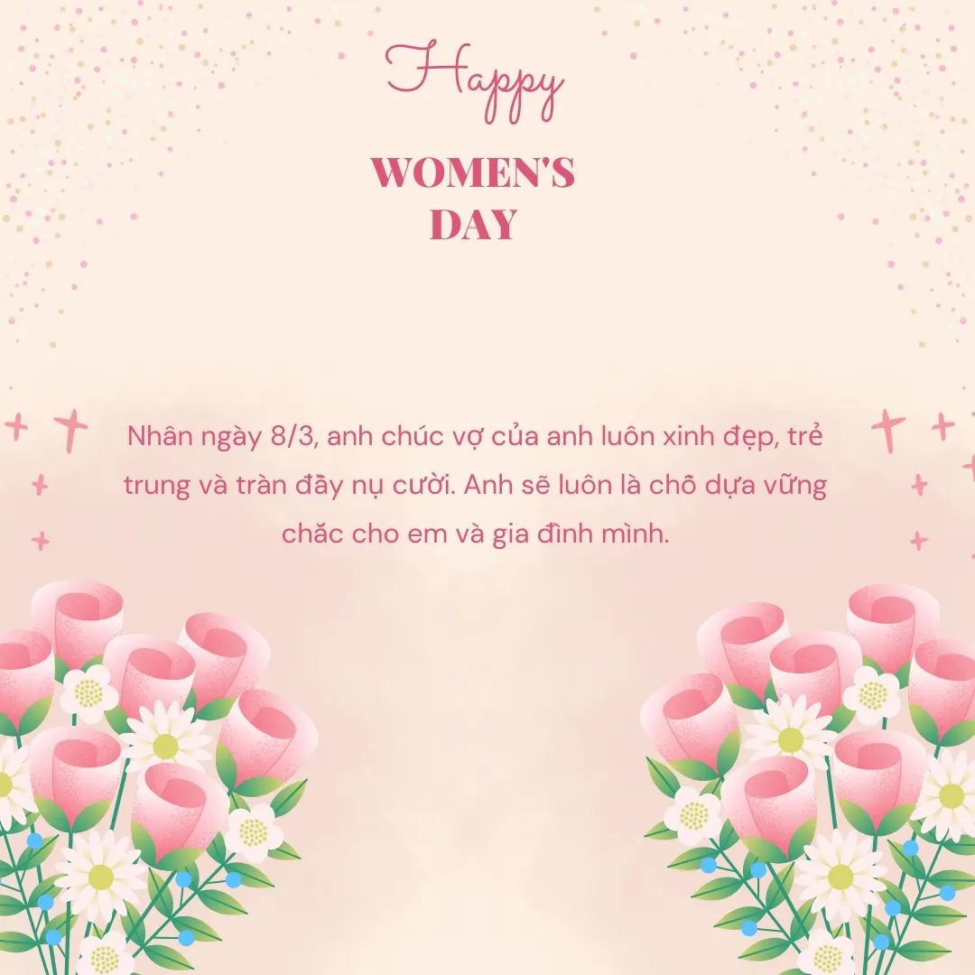 Status, Caption Hay Chúc Mừng Ngày 8/3 Tặng Vợ