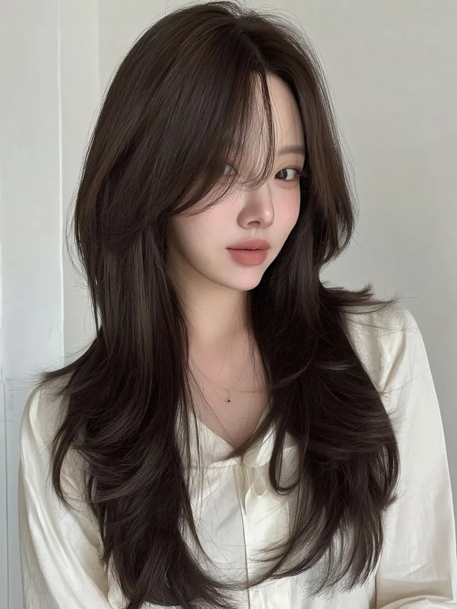 Tóc mái bay uốn nhẹ