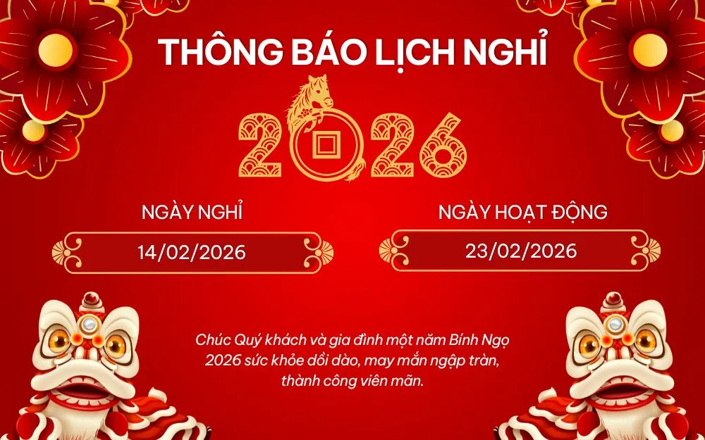 Vua Hàng Hiệu Thông Báo Lịch Nghỉ Tết Nguyên Đán 2026 Bính Ngọ - 1
