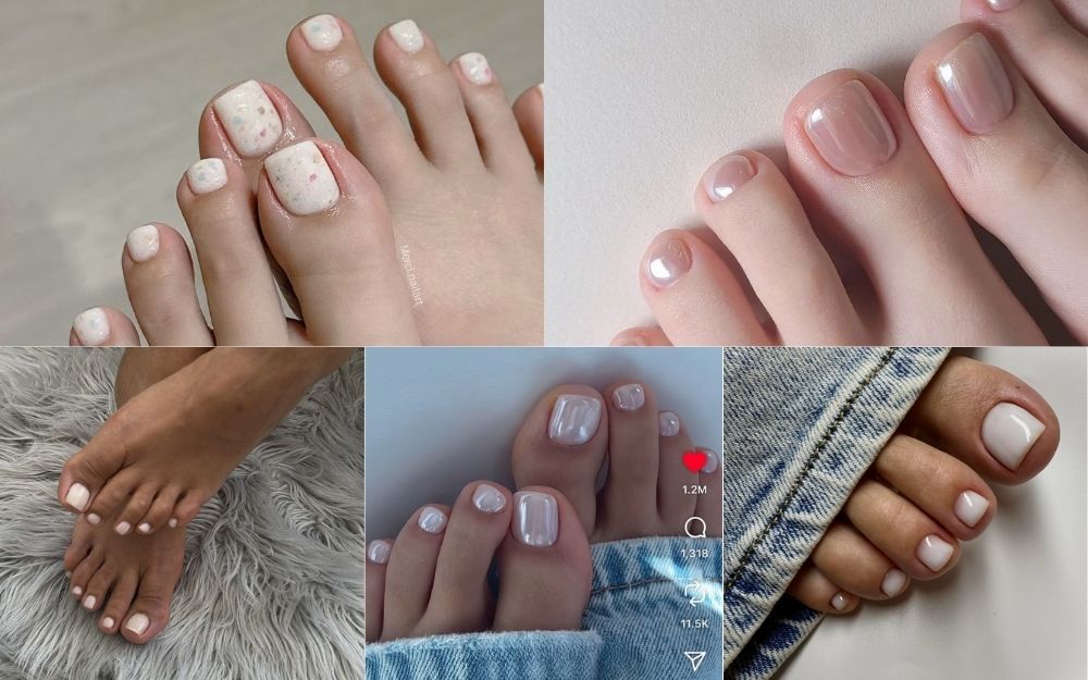 Gợi Ý 100+ Mẫu Nail Chân Trắng Da Giúp Nâng Tone Tinh Tế - 2