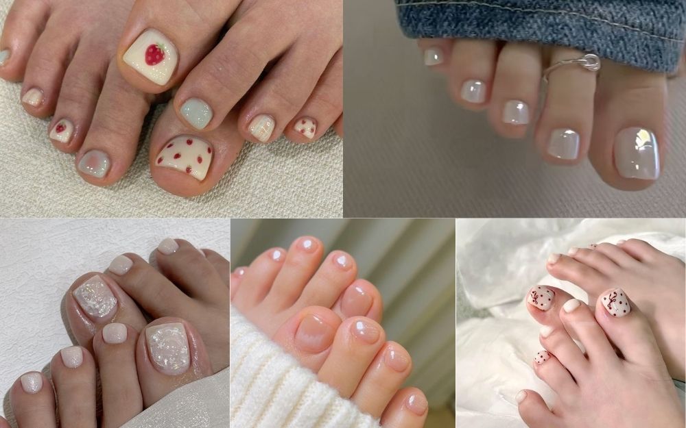 Gợi Ý 100+ Mẫu Nail Chân Trắng Da Giúp Nâng Tone Tinh Tế - 3