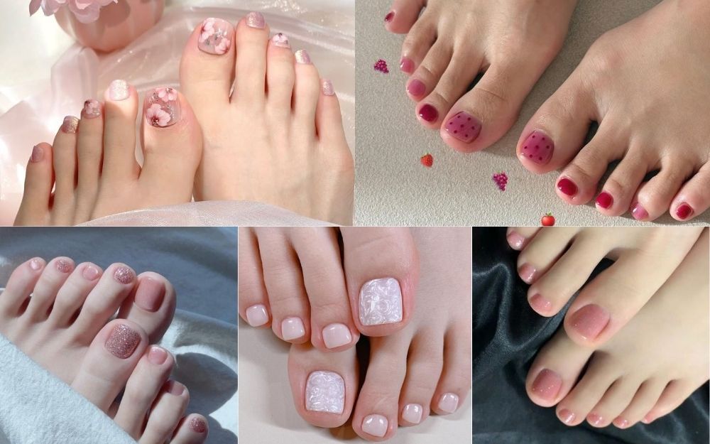 Gợi Ý 100+ Mẫu Nail Chân Trắng Da Giúp Nâng Tone Tinh Tế - 5