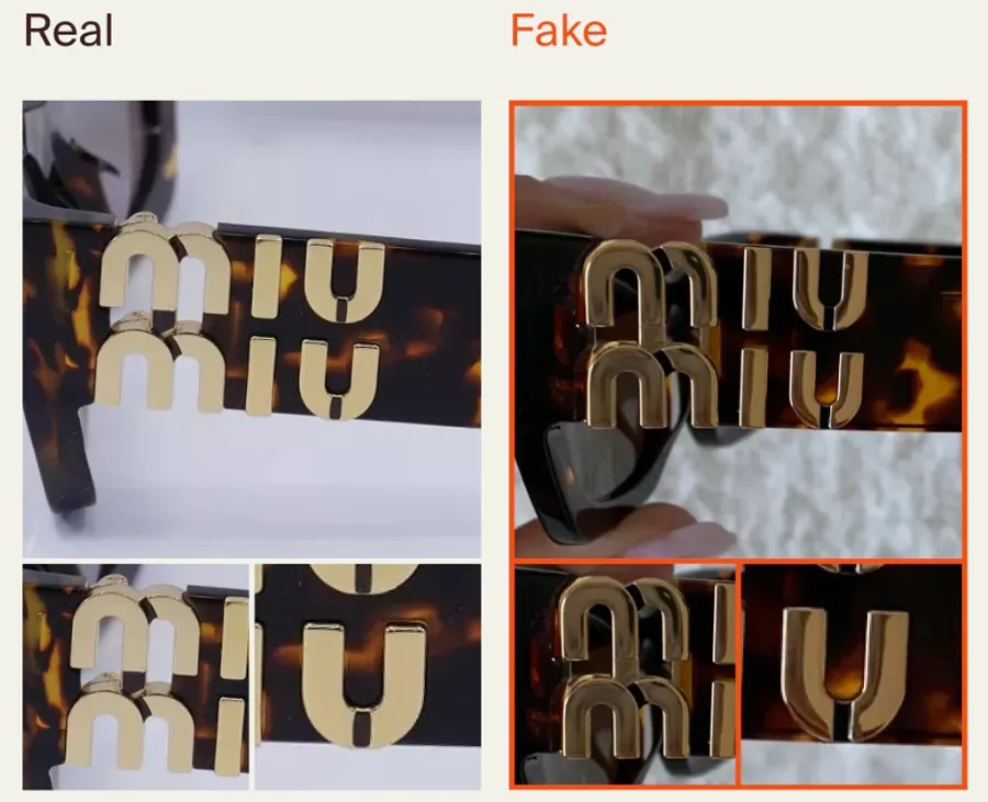 Cách nhận biết kính râm Miu Miu thật và giả