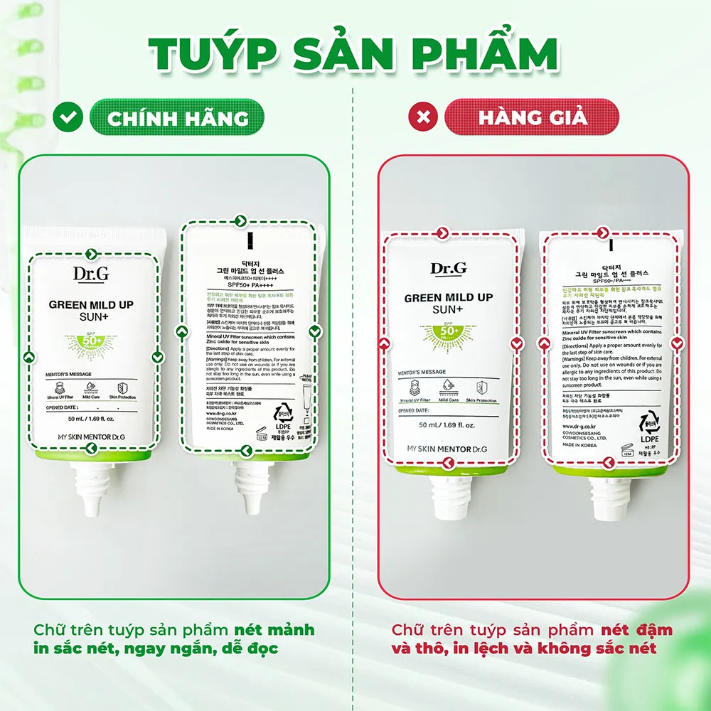 4 Cách phân biệt kem chống nắng Dr.G thật giả nhanh chóng - 3