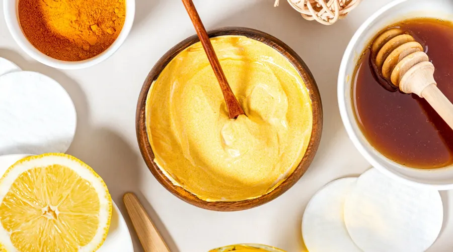 Mặt nạ khổ qua và nghệ tươi giúp làm mờ thâm sau mụn 