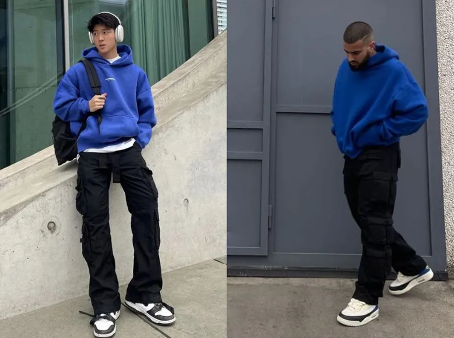 Đen và xanh cobalt 