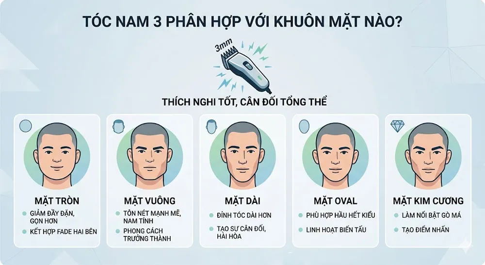 Top 10 Kiểu Tóc 3 Phân Nam Tính, Mát Mẻ Và Hot Trend 2026 - 2
