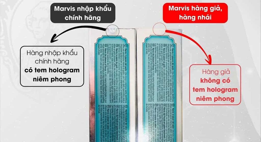 5 Cách phân biệt kem đánh răng Marvis thật giả đơn giản, chính xác  - 2