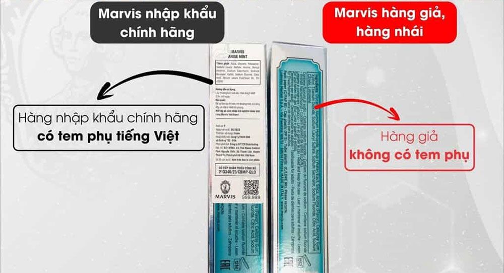 5 Cách phân biệt kem đánh răng Marvis thật giả đơn giản, chính xác  - 3