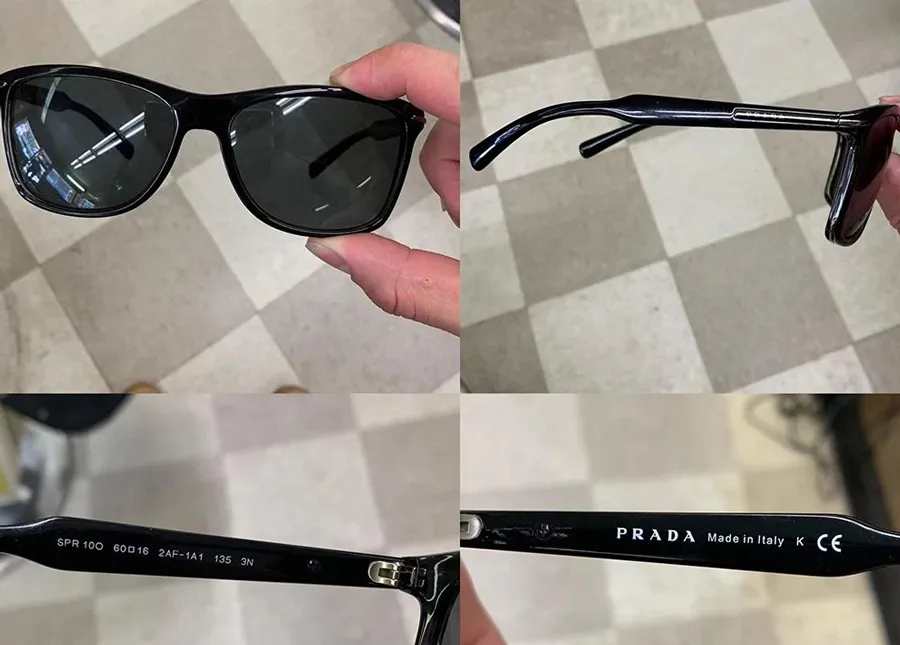 Kiểm tra gọng kính bên trái