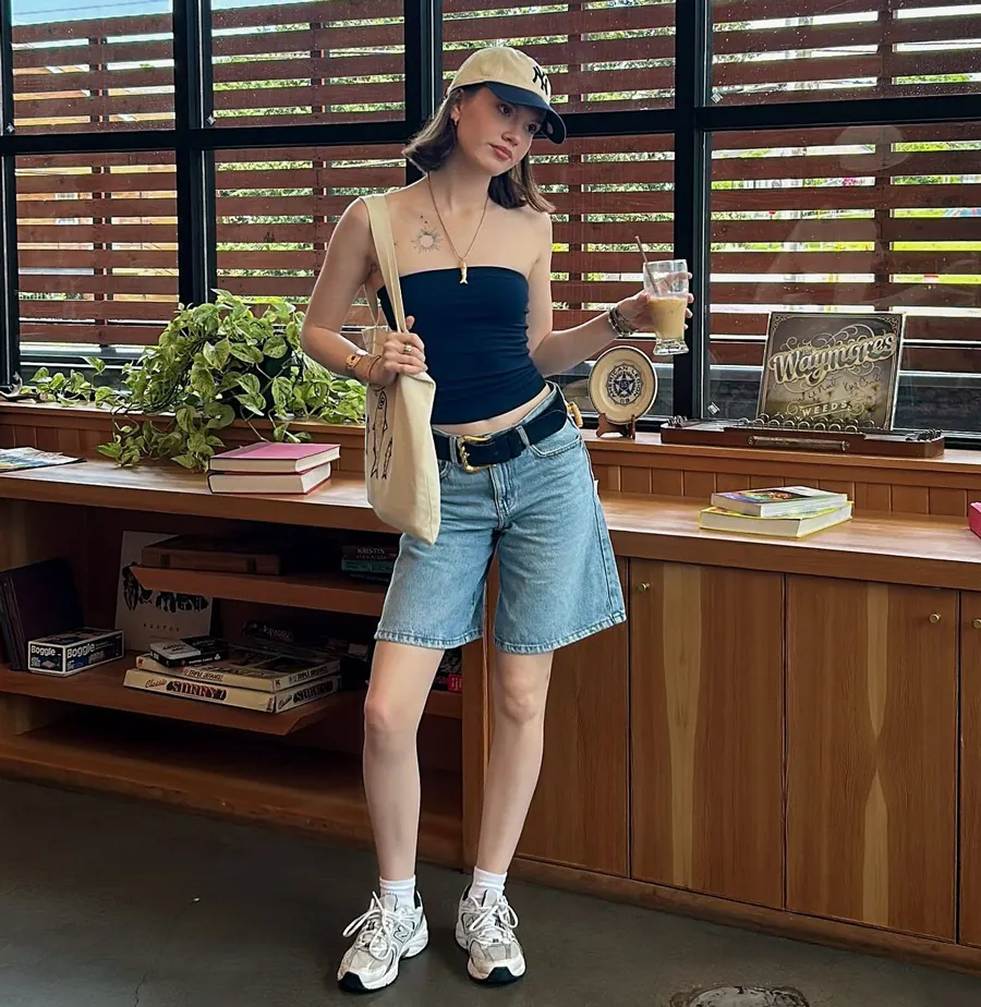 Quần lửng phối áo croptop