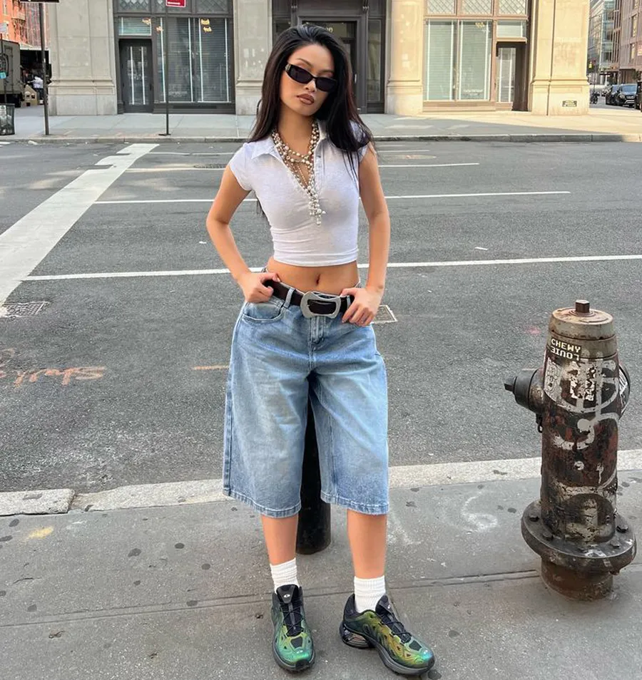 Quần lửng phối áo croptop