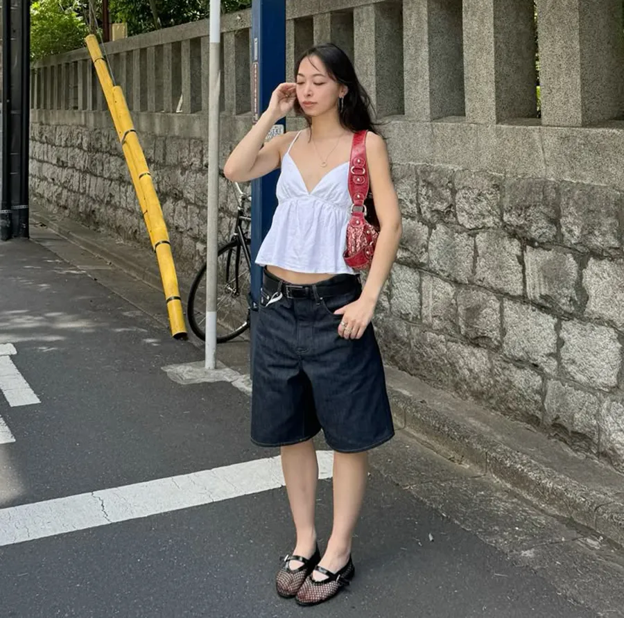 Quần lửng phối áo croptop