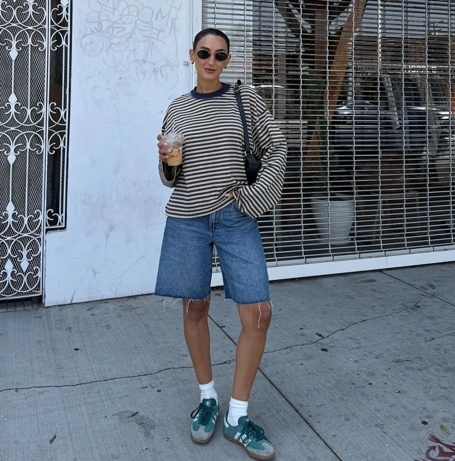 Quần lửng phối áo sweater