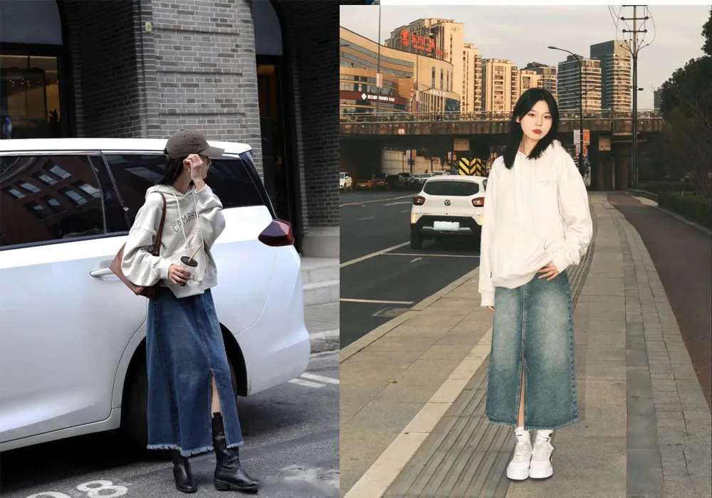 Chân Váy Jean Dài Phối Với Áo Gì Đẹp? 15+ Cách Mix Đồ Tôn Dáng - 10