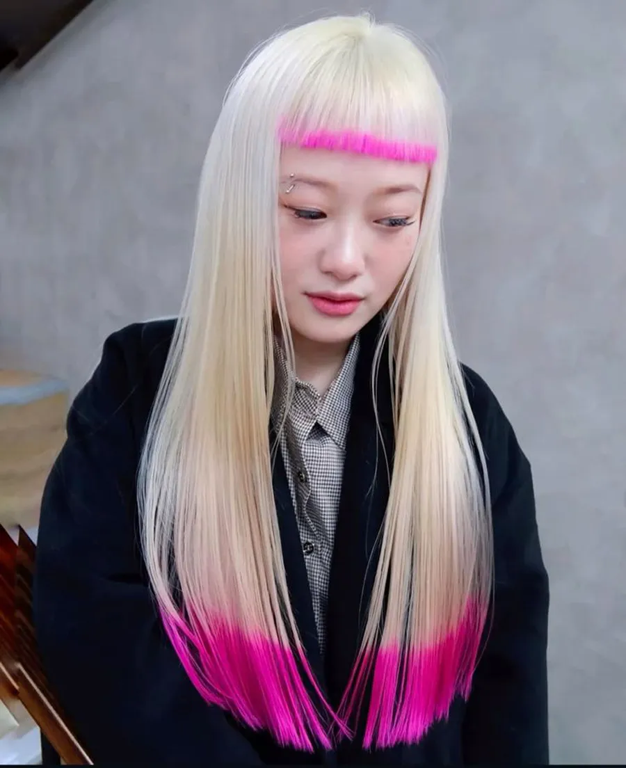 Nhuộm nhúng màu hồng tươi