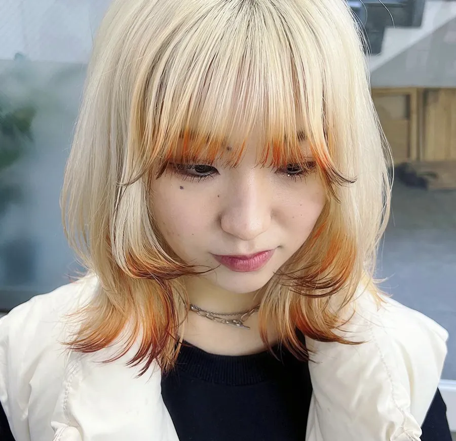 Nhuộm nhúng màu cam cháy