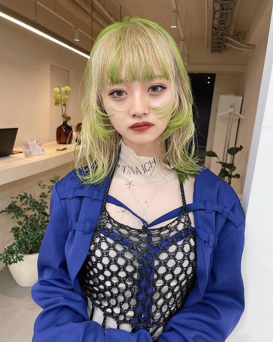 Nhuộm nhúng màu xanh neon