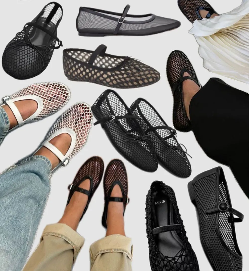 Giày Mesh Flats - Xu hướng giày lưới xuyên thấu nhẹ, thoáng, dễ phối đồ 2026 - 1