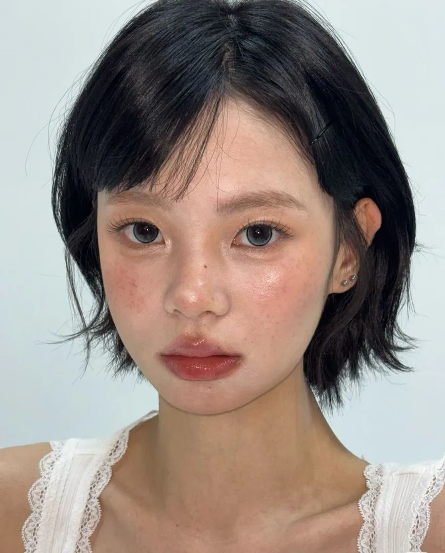 Mullet side part tóc ngắn