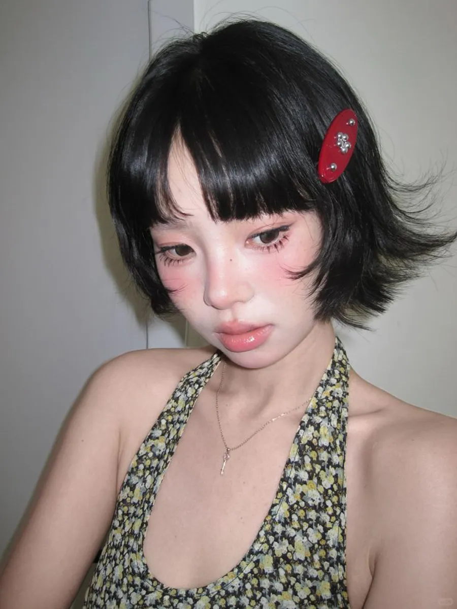 Tóc mullet side part phong cách vintage