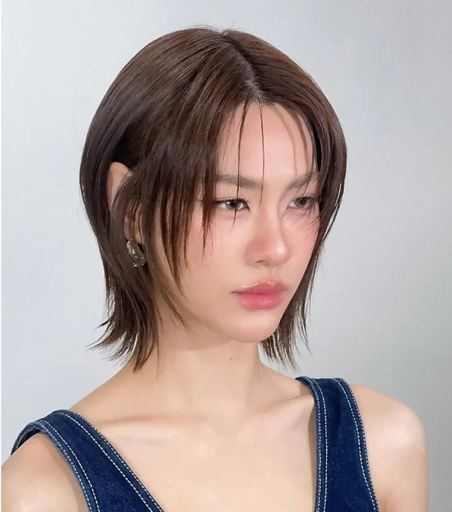 Kiểu mullet side part năng động