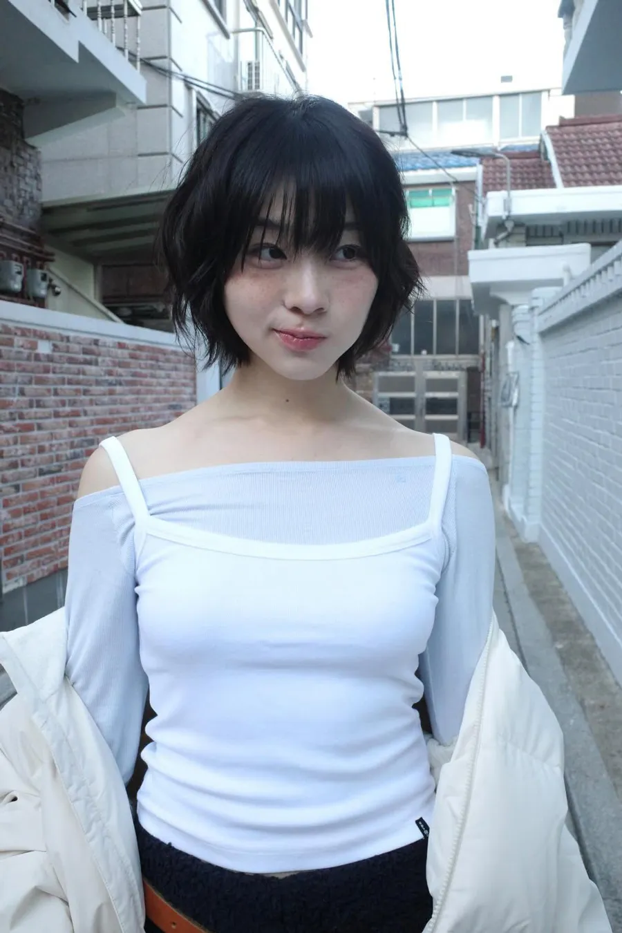 Kiểu mullet side part uốn xoăn