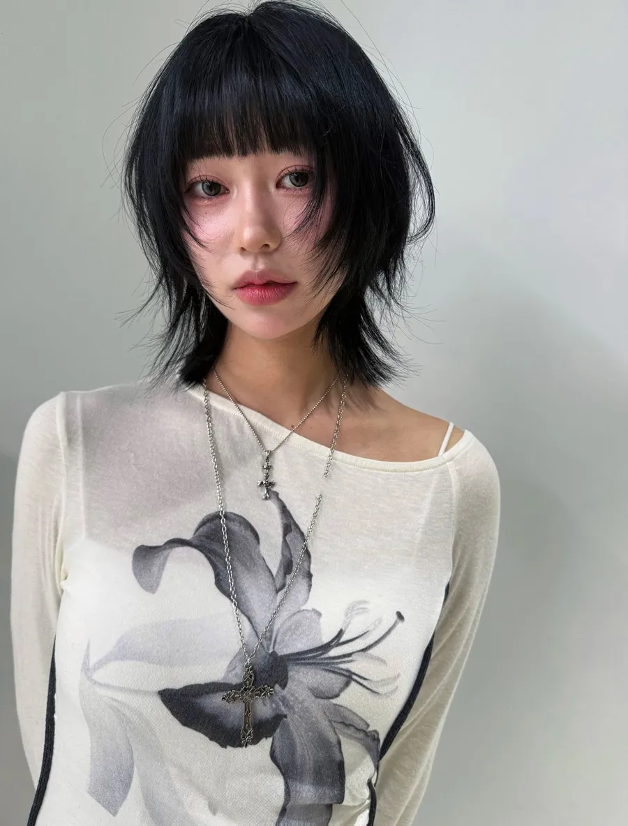 Mullet side part ngang vai