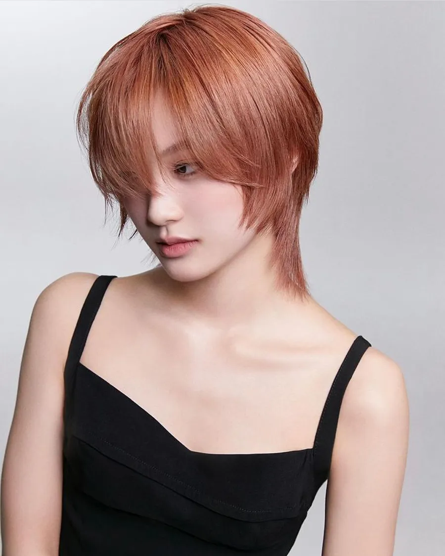 Tóc mullet side part tạo kiểu 