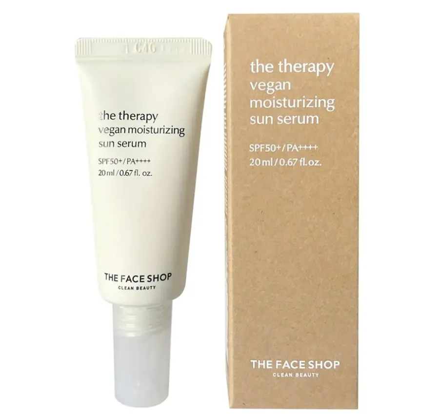 The Face Shop The Therapy Vegan Moisturizing Sun Serum 