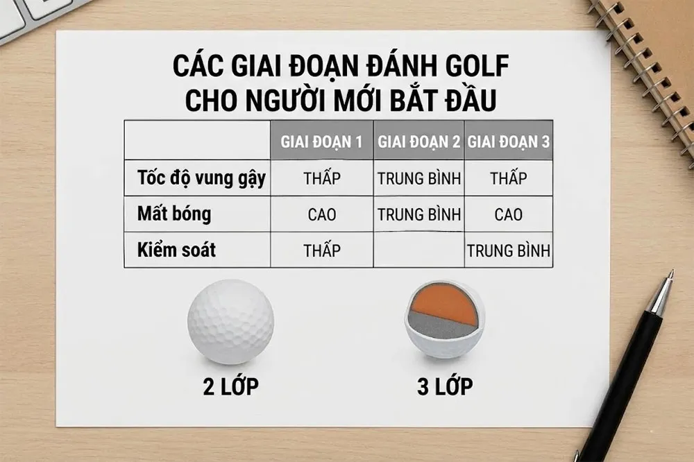 Các loại bóng golf phổ biến: 1 lớp, 2 lớp, 3 lớp, 4 lớp chi tiết - 7