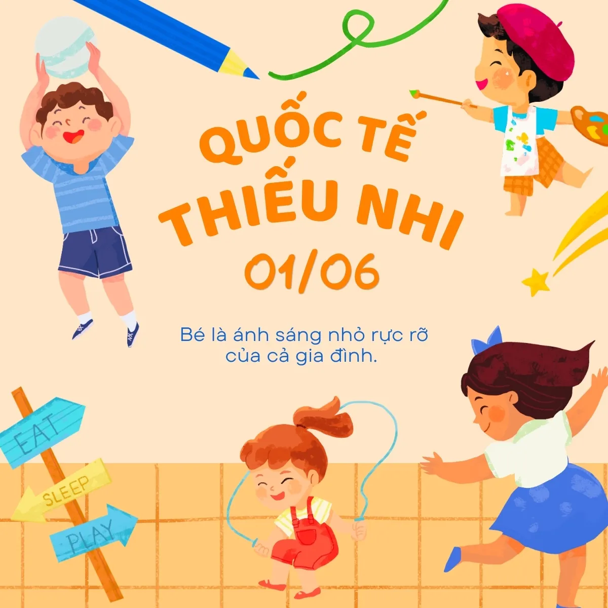 Những câu chúc hay dành cho trẻ mầm non ngày 1/6